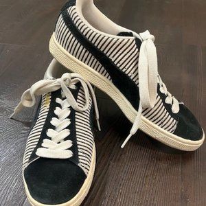 Puma Suede Classic Women's Suede Pinstripe Sneakers - Size 7